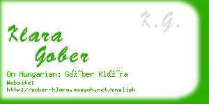 klara gober business card